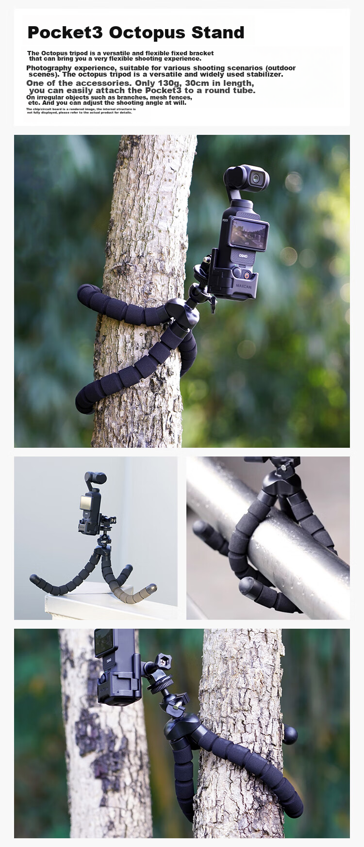 MAXCAM, портативный селфи-штатив для DJI Osmo Pocket 3, настольная подставка для видеоблогов, аксессуар