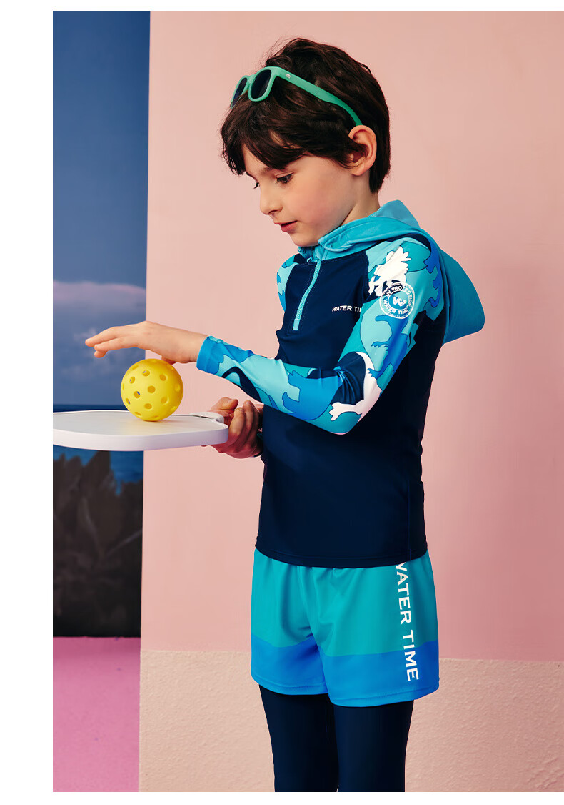 Детский купальный костюм WATERTIME, мальчики, лето, двухсекционный, длинный стиль, защита от солнца, для детей старшего возраста, новый профессиональный купальный костюм для серфинга