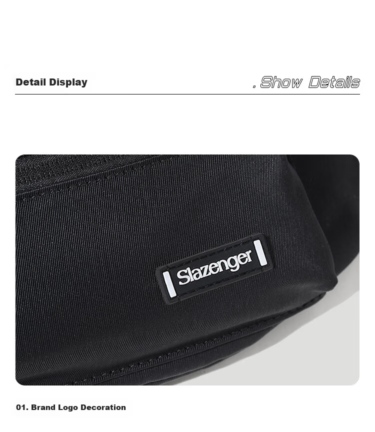 Сумка-кроссбоди Slazenger Trendy, унисекс, черная
