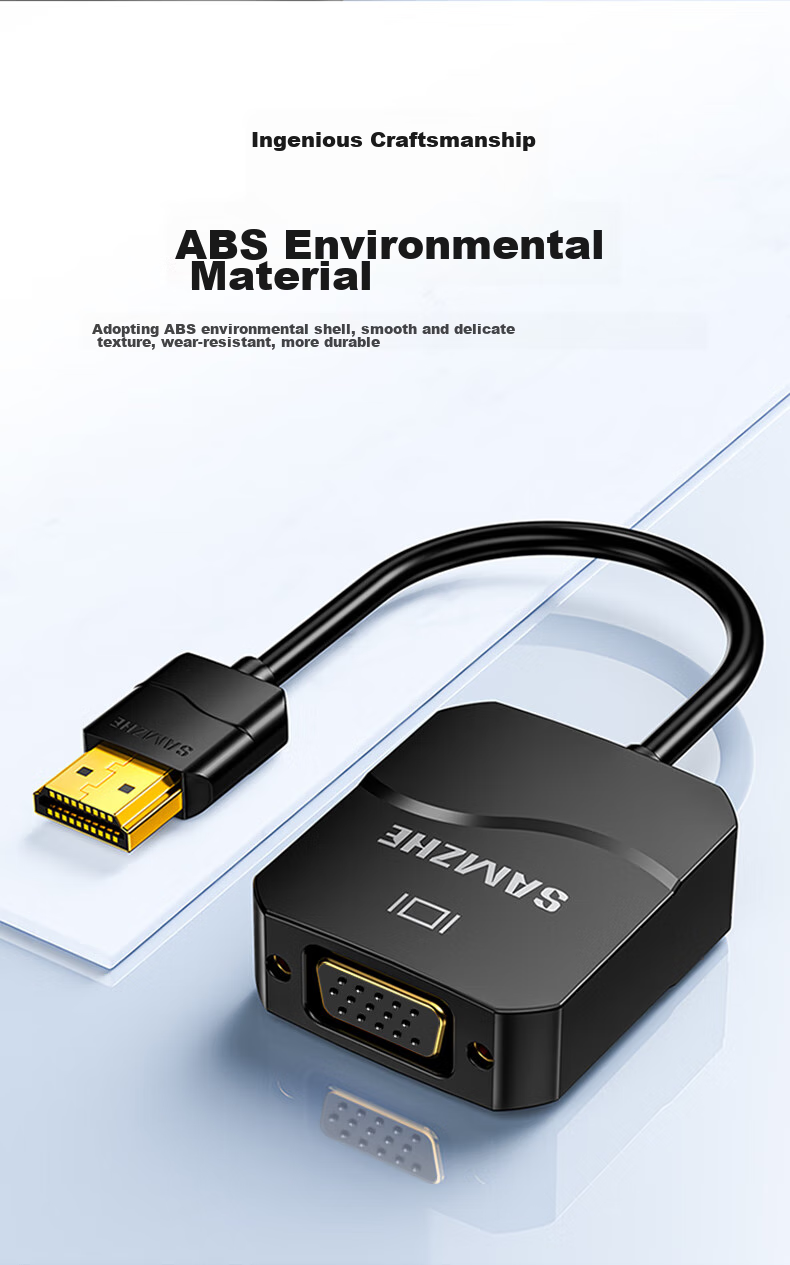 HDMI - VGA переходник SAMZHE HHV01, черный, 1080P