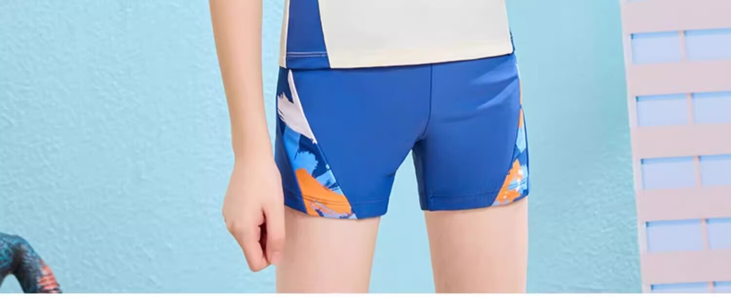Детский купальный костюм F.DYRAA Classic Ultraman, комплект из двух предметов для мальчиков, сине-белый, размер L