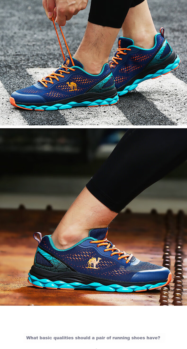 Мужские кроссовки CAMEL Mesh Breathable Lightweight Shock-Absorbing Running Shoes CSS221L0032, синий индиго, размер 42