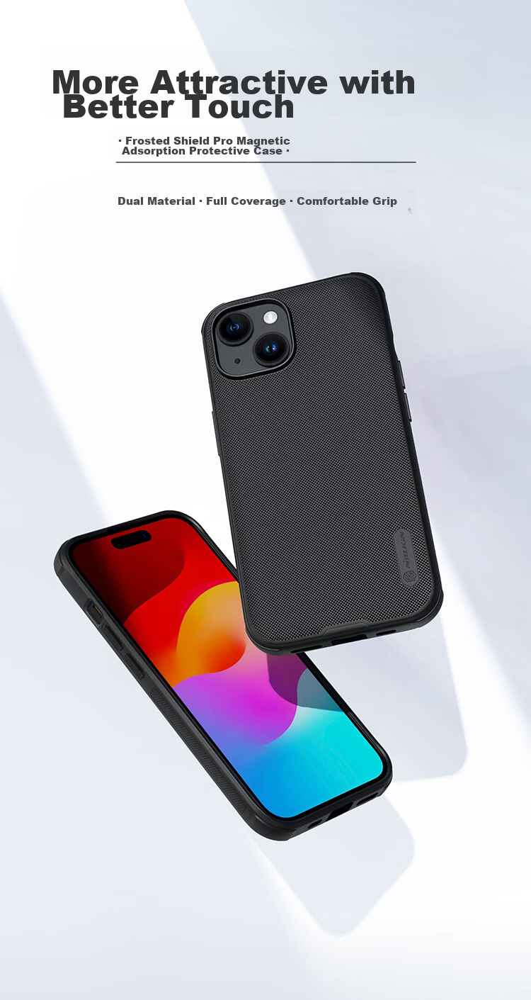Магнитный чехол NILLKIN Super Frosted Shield Pro для Apple iPhone 15, черный