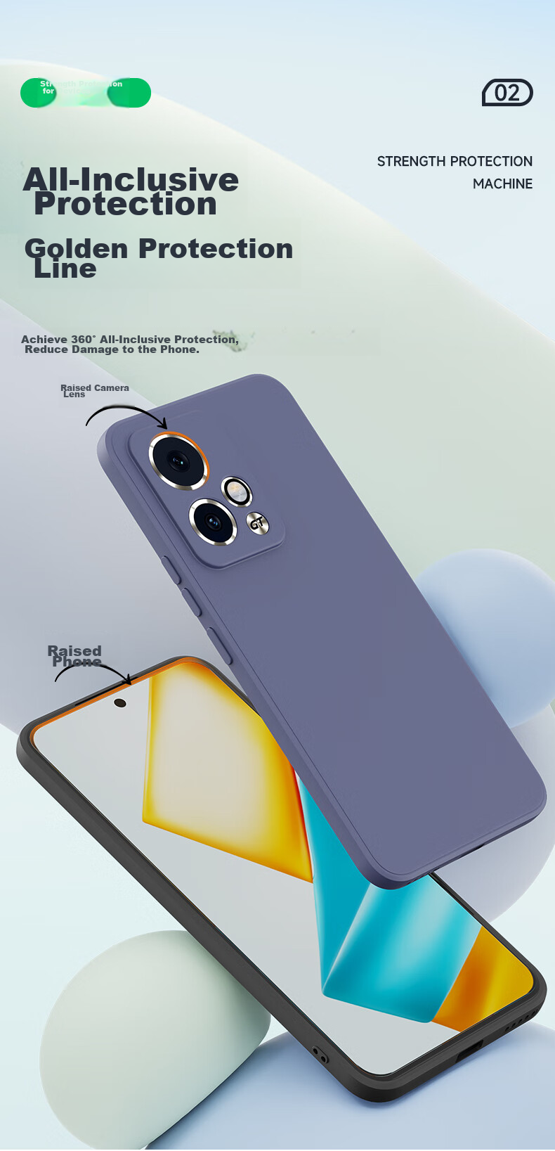 Чехол BIAZE для Honor 90 GT, противоударный, ультратонкий, с flocked lining, черный