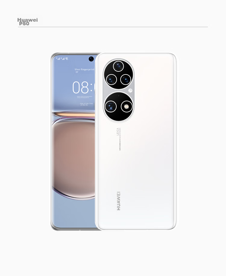 Прозрачный чехол Snowkids для Huawei P50 Pro, противоударный, мягкий, ультратонкий