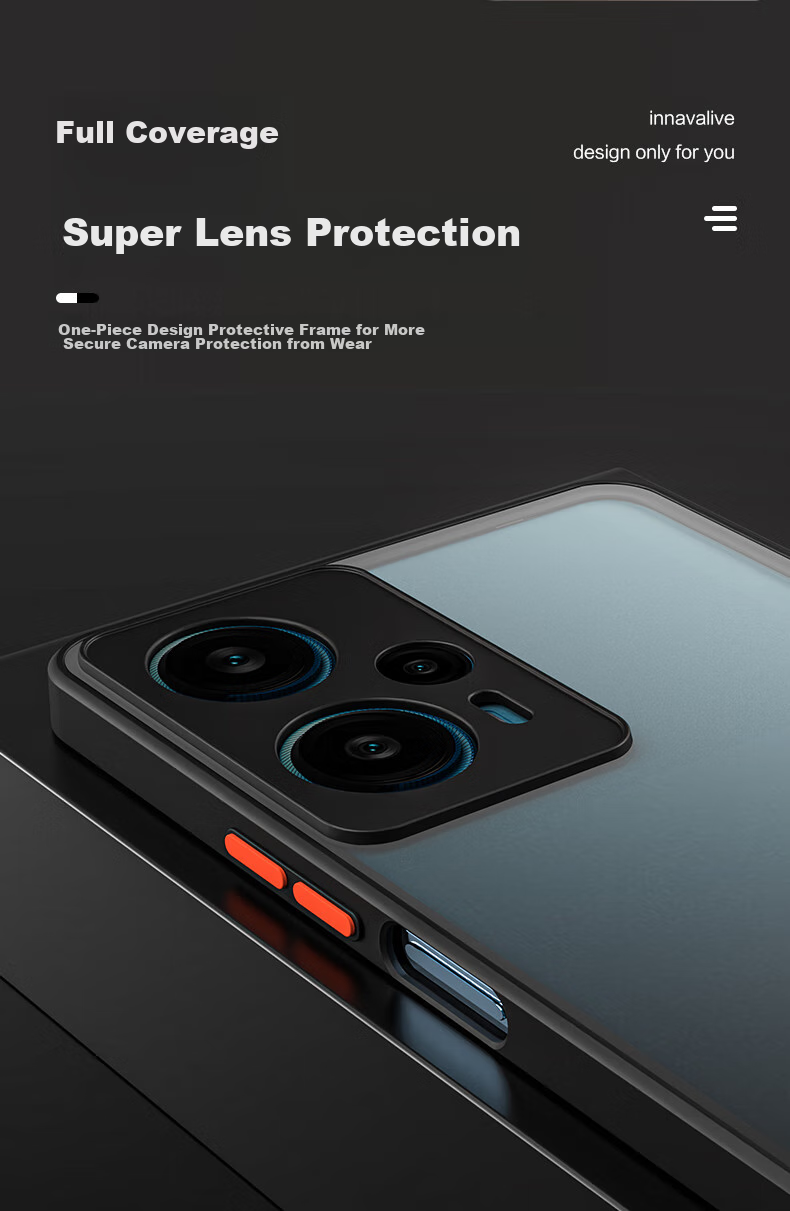 Чехол для Xiaomi Redmi Note 12 Turbo HotFire, противоударный силиконовый с защитой объектива, простой стиль, контрастные цвета