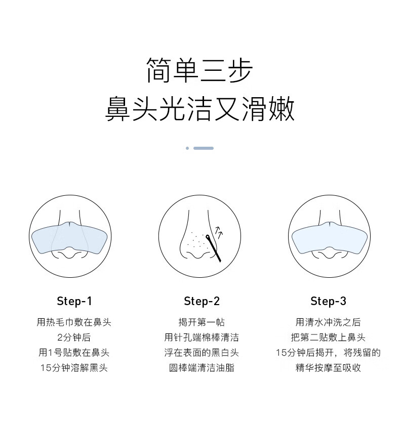 韩舜妆 （HORNCOS）双重净润去黑头鼻贴收缩毛孔t区面膜护理套装深层清洁鼻贴 50g