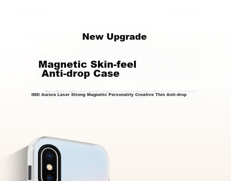 Чехол Baozou для Apple iPhone XS Max, силиконовый, с MagSafe, противоударный, прозрачный градиент