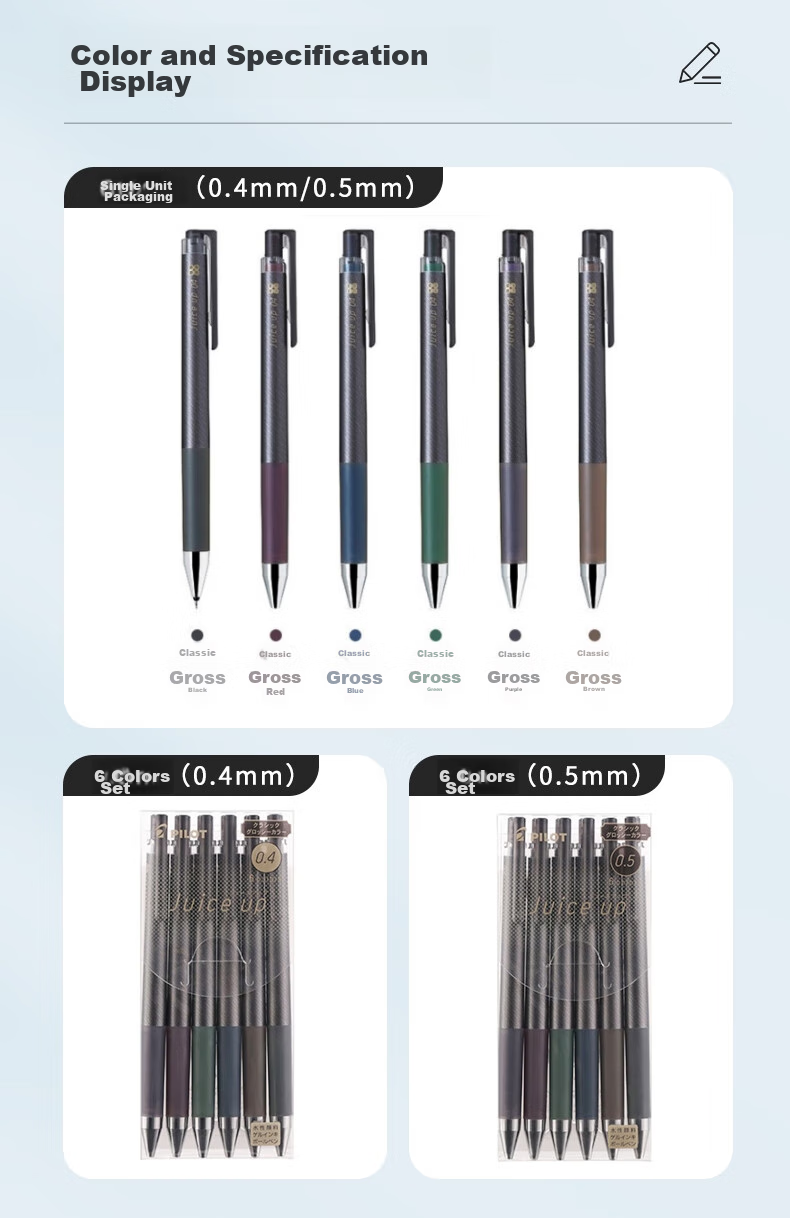 Гелевая ручка PILOT Juice Up Limited Edition Retro Color, черная, 0.4 мм, LJP-20S4-CGB