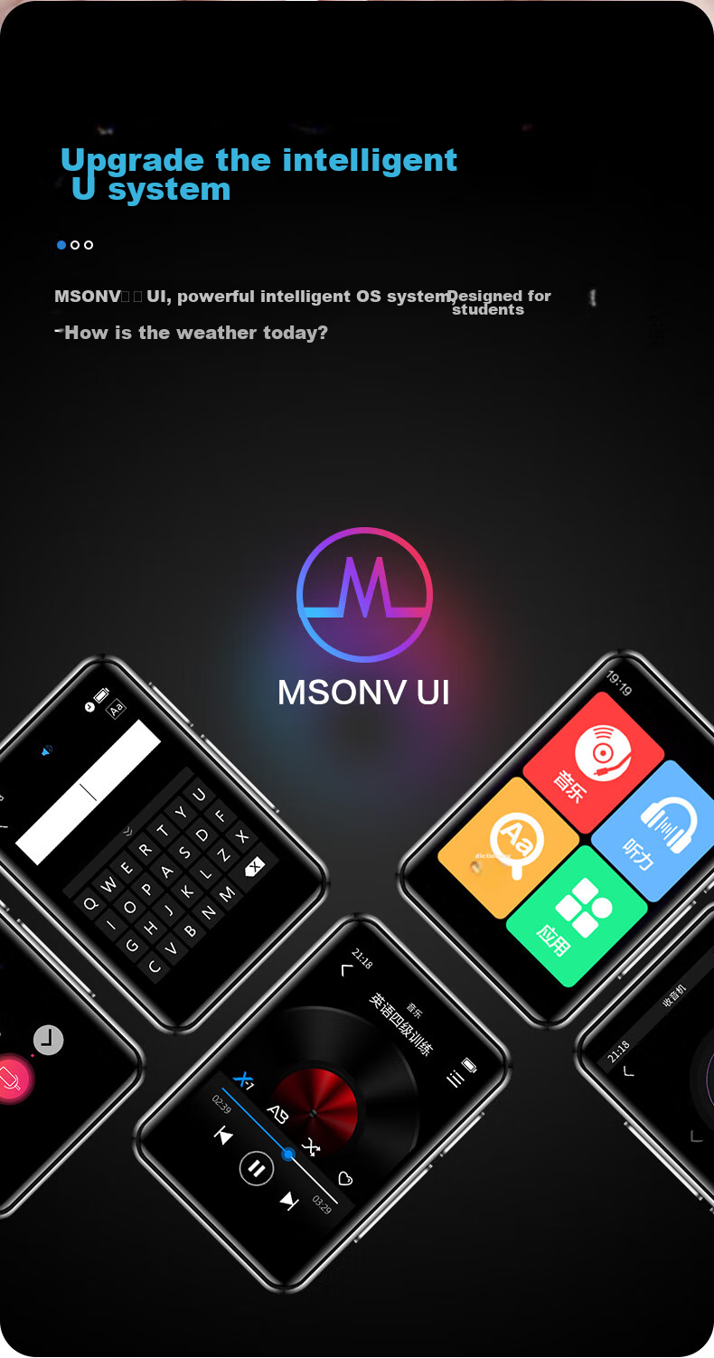 MP3-плеер BENJIE X1, 2.0-дюймовый сенсорный экран, 16 ГБ, Bluetooth, портативный плеер для студентов, версия P3 с синхронизированным MP4 материалом