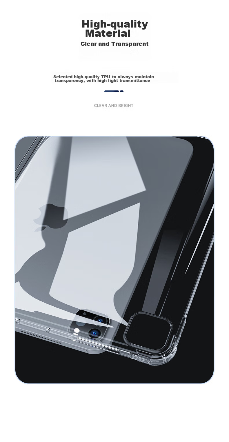 Чехол BIAZE для iPad Pro 13 дюймов (2024/2025) M5/M4, прозрачный, противоударный с четырёх-угловой подушкой безопасности, TPU, PB517