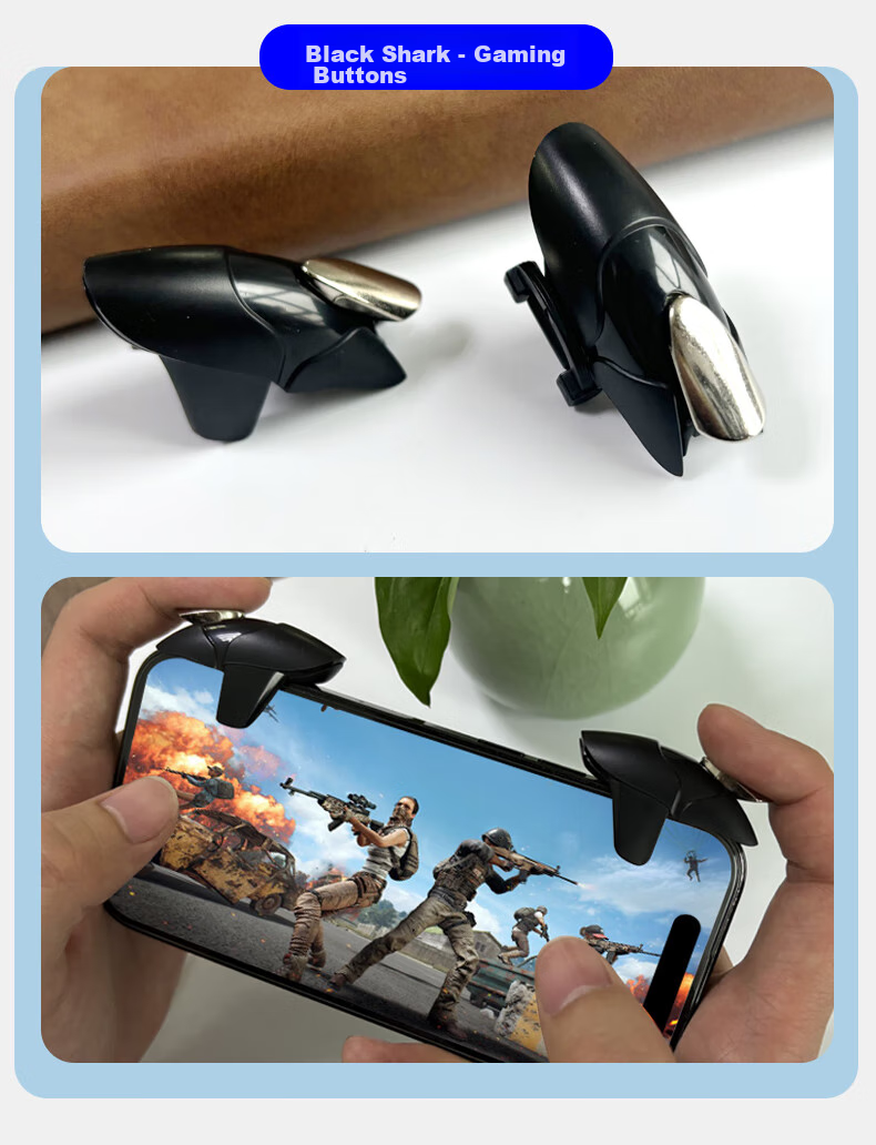 Игровые кнопки Masentek S01 для мобильных игр, механические кликеры для PUBG, совместимы с Peace Elite и CrossFire, пара