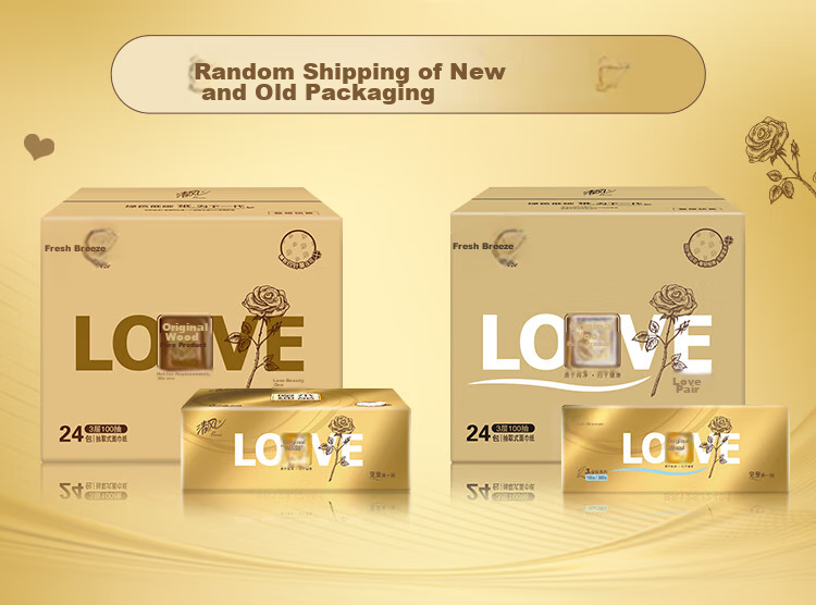 Бумажные полотенца Qingfeng Gold Edition, мягкие и плотные, 4 слоя, 80 листов*24 пачки, для дома, обновленная большая упаковка