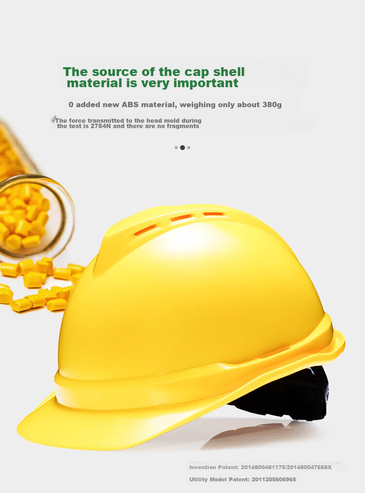 Каска защитная MSA Safety Helmet, строительная, желтая, ABS, с регулировкой размера