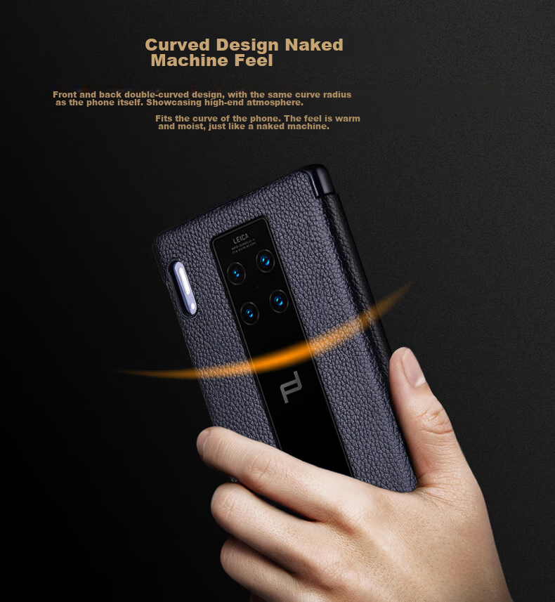 Чехол ZhengJian для Huawei Mate30 RS Porsche Design, флип-чехол с окном, противоударный, с функцией Smart Sleep, черный