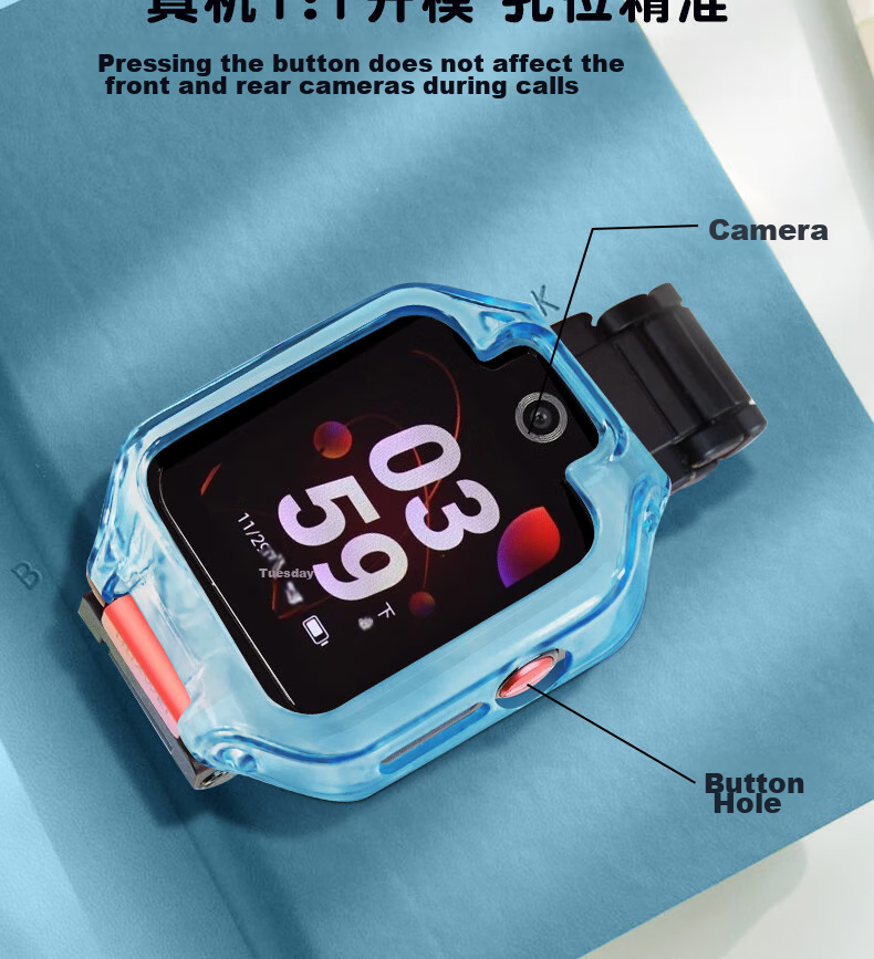 Ремешок для умных часов Iboann из силикона для Huawei Children's Smartwatch 5X/5XPro, спортивный, для студентов, цвет: вишневый цветущий