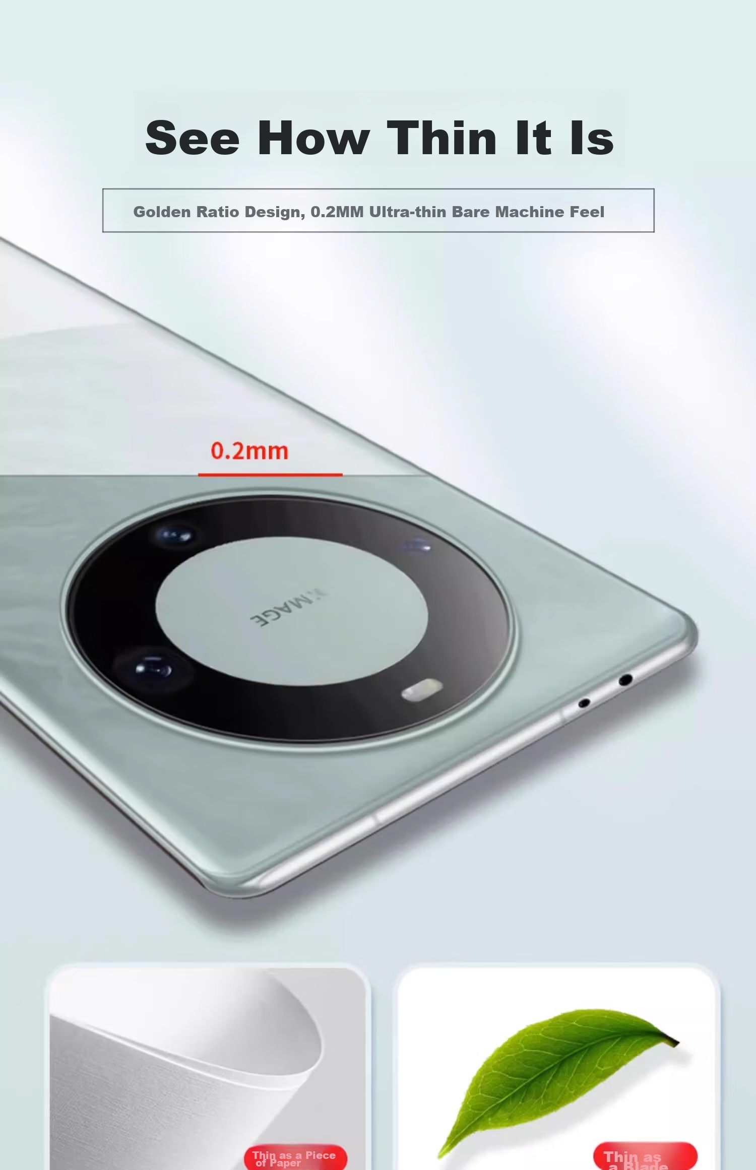 DIVI Чехол для Huawei Mate60 Pro, Ультратонкий, Матовый, Полупрозрачный, Защита от падений, Белый
