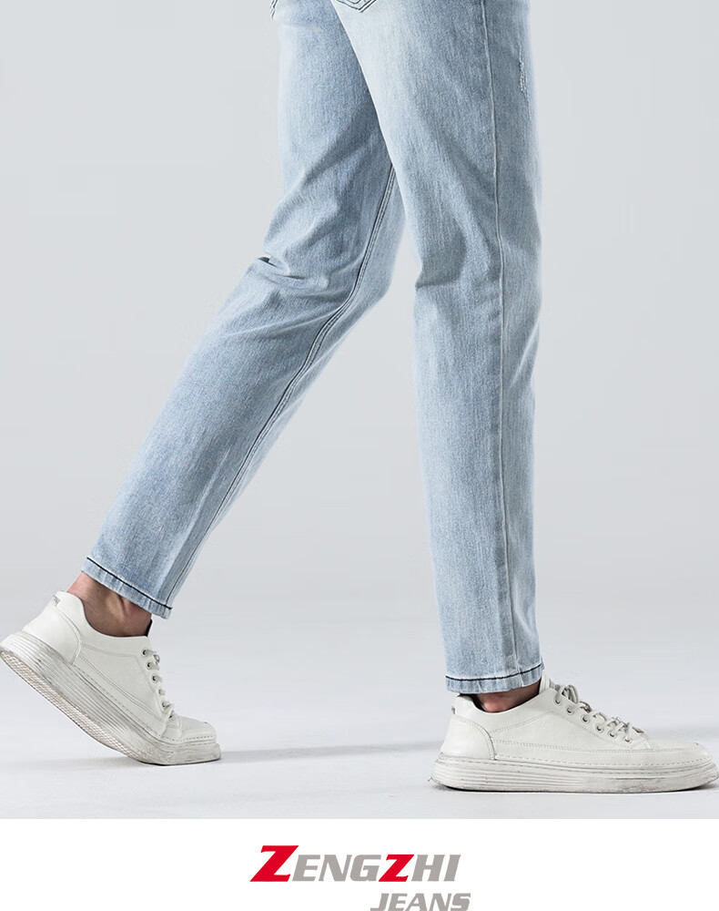 Zengzhi / Zengzhi Мужские джинсы в стиле Business Casual 928010 Сине-черные Размер 31