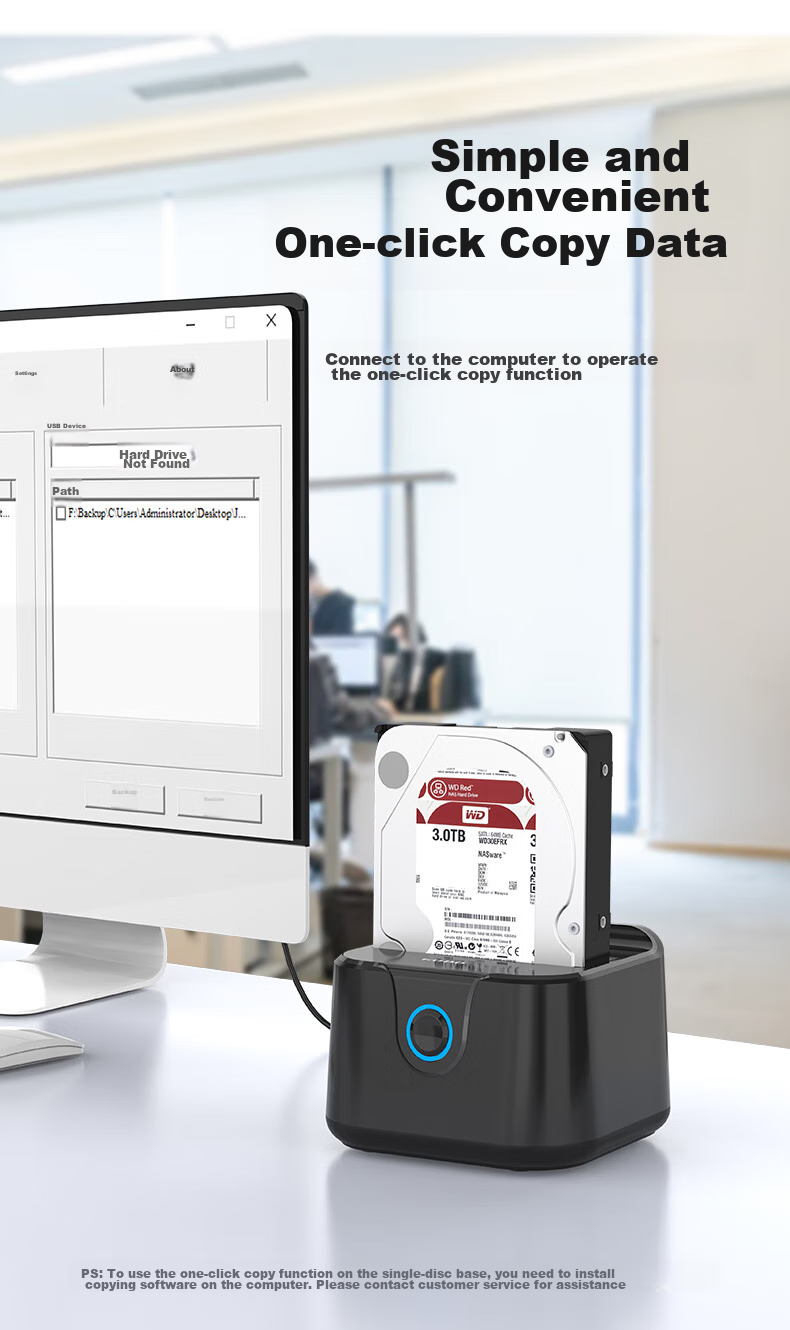 Внешний корпус для SSD/HDD GODO, USB 3.0, SATA, 2.5/3.5 дюйма, черный
