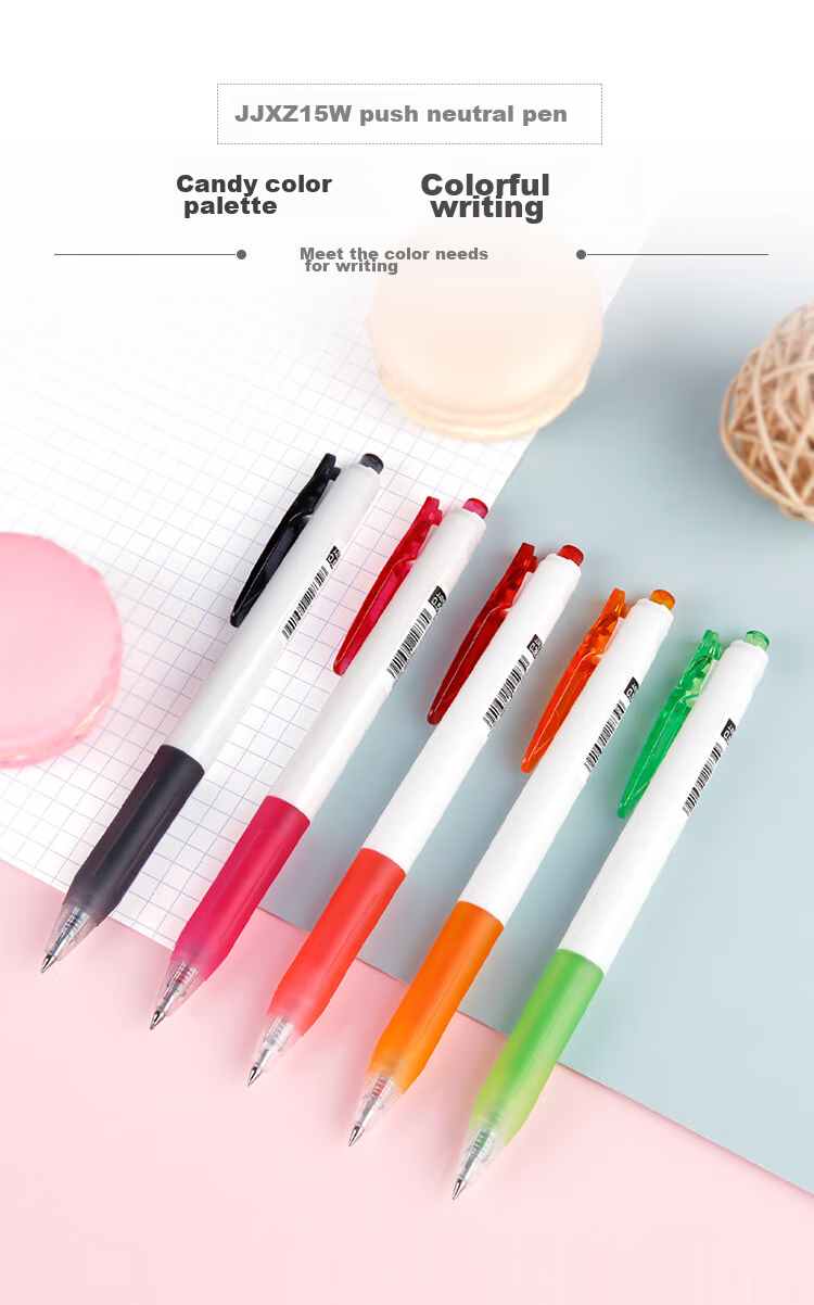 Гелевая ручка ZEBRA JJXZ15W, 0.38 мм, выдвижная, розовый корпус