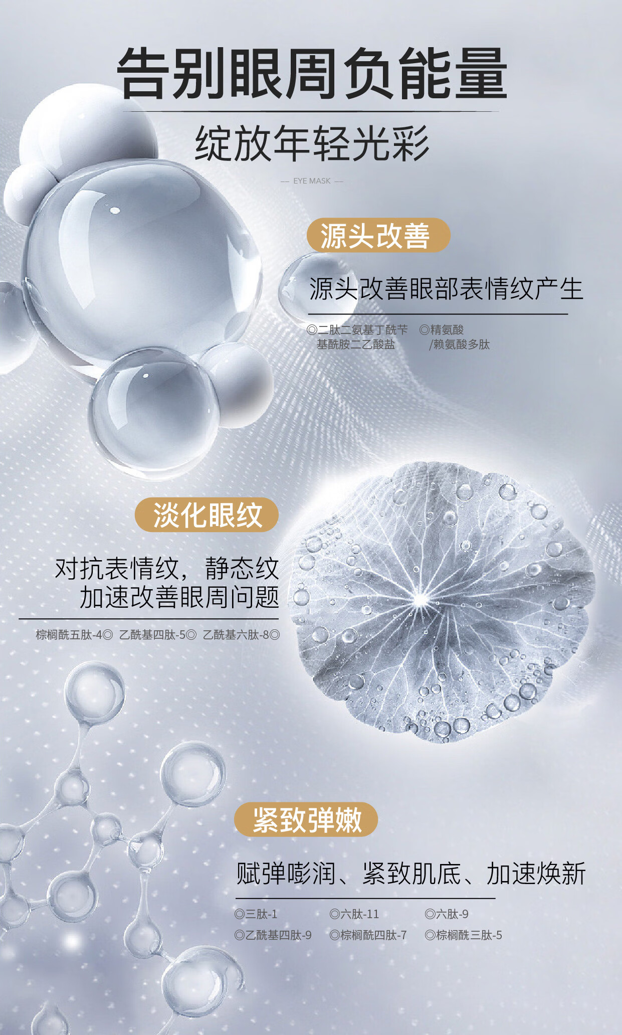 轻氧冻干眼膜 抗皱淡化细纹提拉紧致保湿寡肽贵妇shoyo贴  眼膜 【店长推荐】4盒眼膜+1盒面膜 眼膜4对/盒