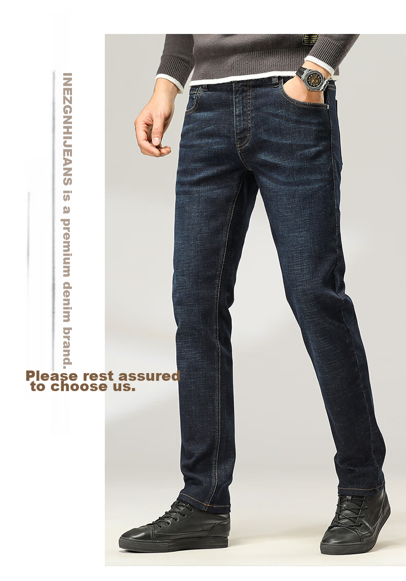 Zengzhi / Zengzhi Мужские джинсы в стиле Business Casual 928010 Сине-черные Размер 31