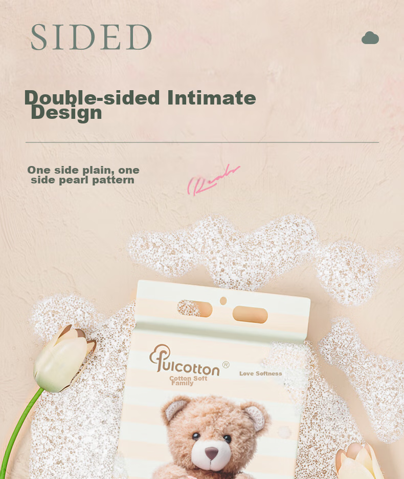 Одноразовые хлопковые полотенца FulCotton, 150 шт. в упаковке, мягкие, большие и плотные, для лица