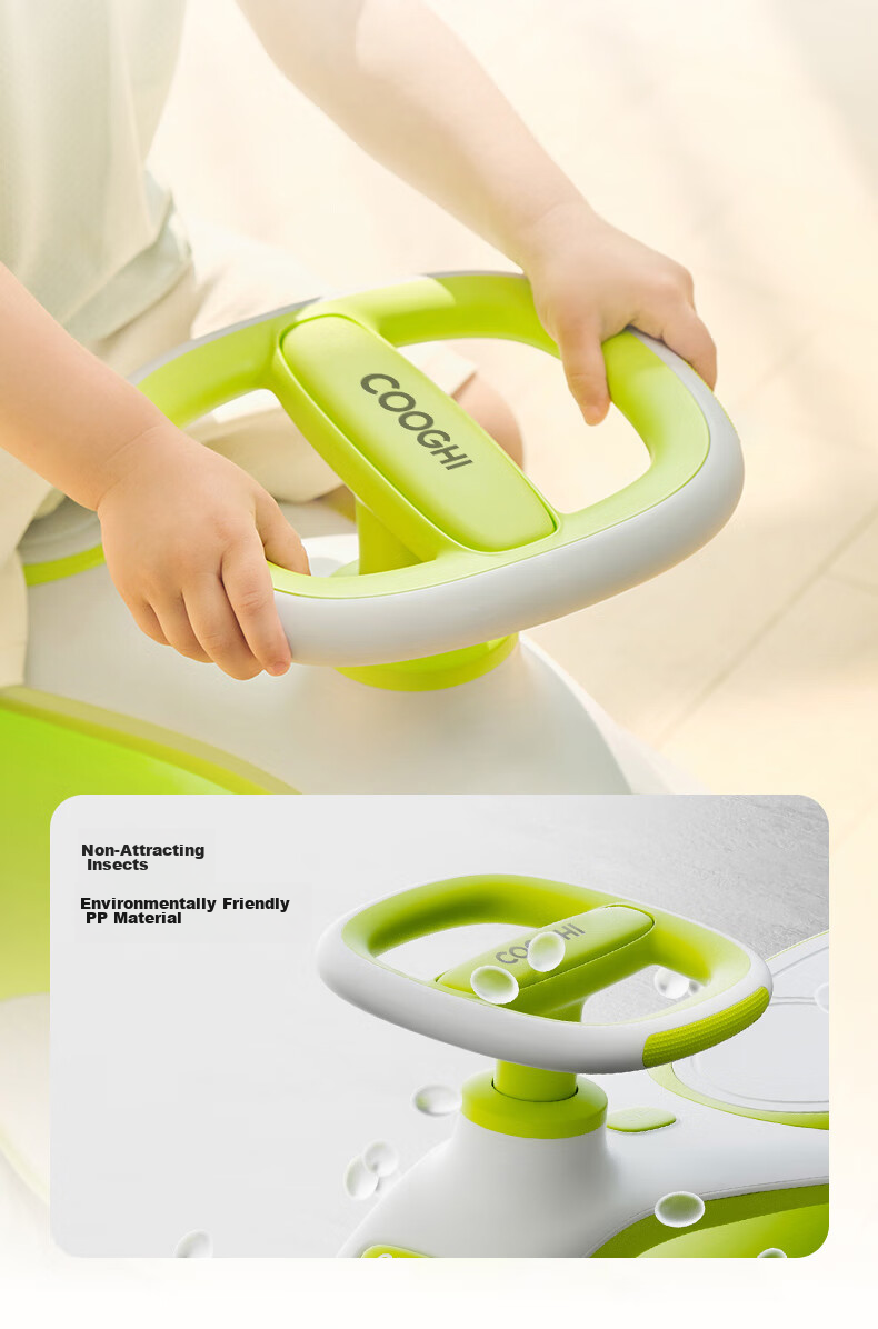 Детский электромобиль COOGHI Classic Green, для детей от 1 до 8 лет, грузоподъемность 100 кг, зеленый