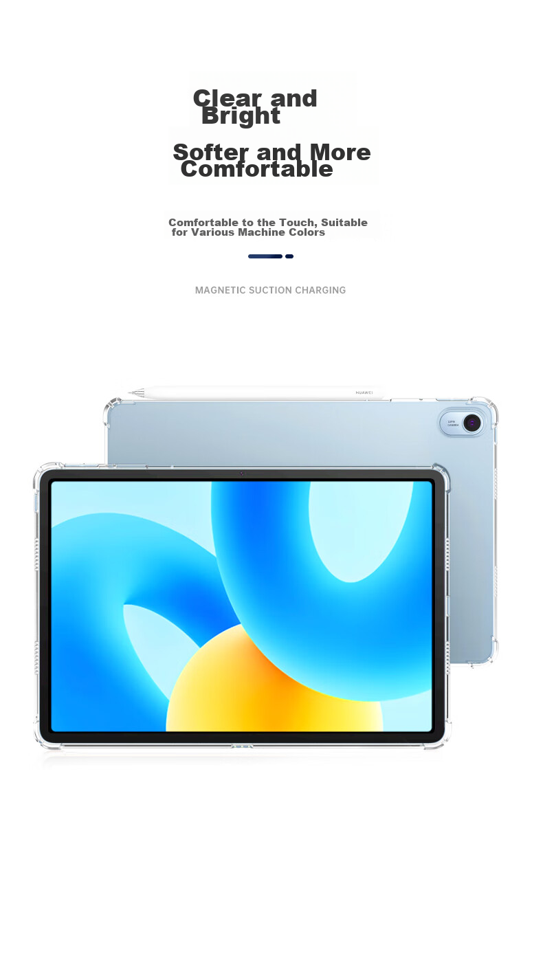Защитный чехол BIAZE для Huawei MatePad 11.5, прозрачный белый, TPU, противоударный