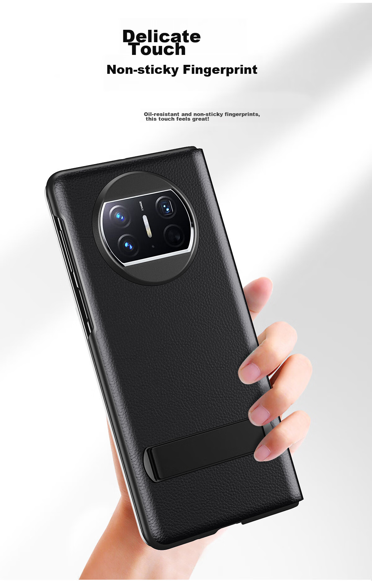 Чехол для телефона ZhengJian для Huawei Mate X3, кожаный, противоударный, черный