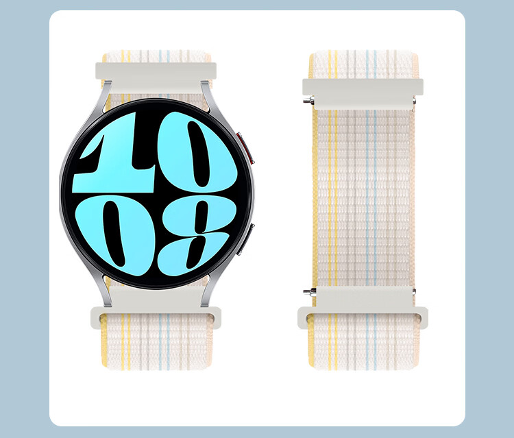 Ремешок Freeson из нейлоновой сетки для Samsung Galaxy Watch 7/6/5/5 Pro/4/3/Classic/Active/Gear, дышащий сменный браслет, 20 мм, черный