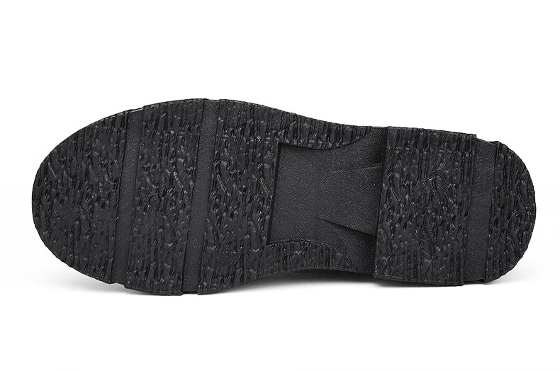 Мужские туфли Huili (Warrior) Business Casual, кожаные, на шнуровке, модель 0650, черные, размер 40