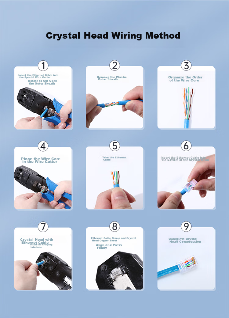 Категория 6, двухсекционные коннекторы RJ45, 50 шт.