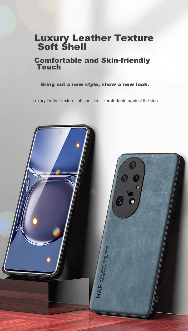 Чехол HotFire для Huawei P50, черный, из натуральной кожи