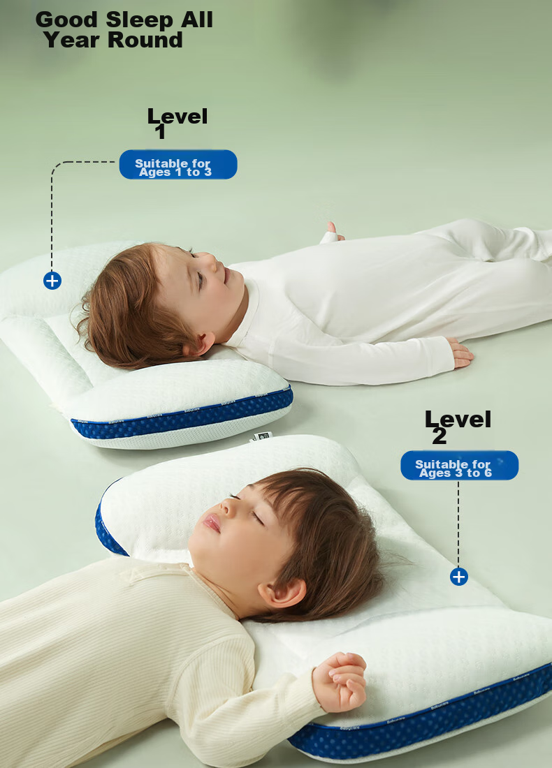 Подушка Babycare Дышащая силиконовая, 54x29 см, Спокойный синий (только наволочка)