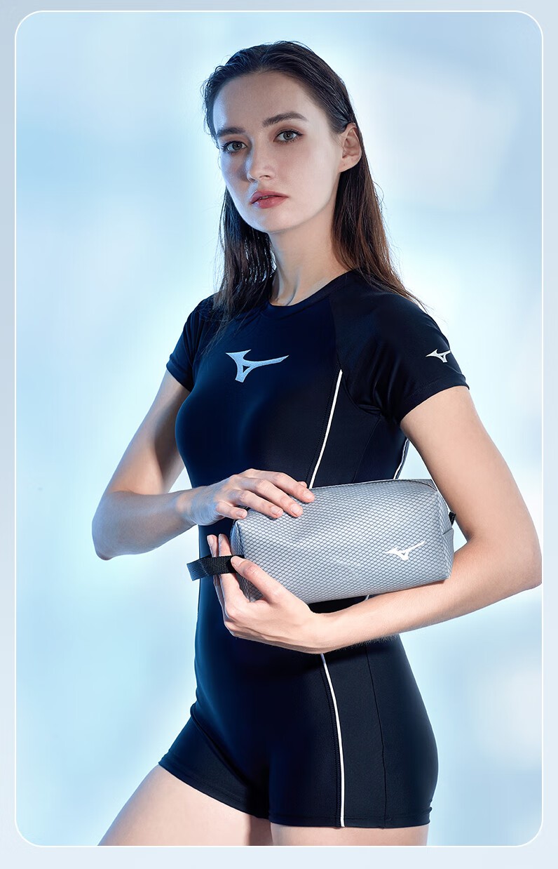 Сумка для плавания MIZUNO, водостойкая, для туалетных принадлежностей, фитнеса, портативная, черная