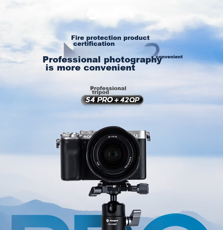 Штатив Fotopro S4 PRO+42QP с панорамной шаровой головкой для фотокамер Sony, Canon, Nikon