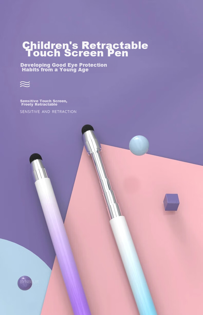 Стилус LinkStone для детских обучающих машин, совместим с Seewo W3, iPad, Xiaodu Youxuepai, Bubugao S6, универсальный, чувствительный к касанию, выдвижной, алюминиевый сплав, фиолетовый