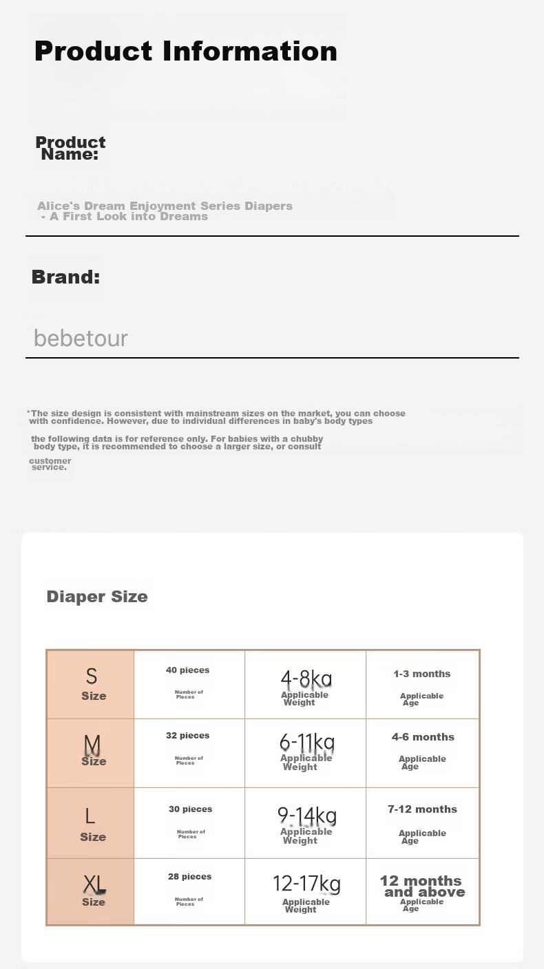 Подгузники-трусики Bebetour Alice Dreamland Luxury XXL (от 15 кг), 26 шт.