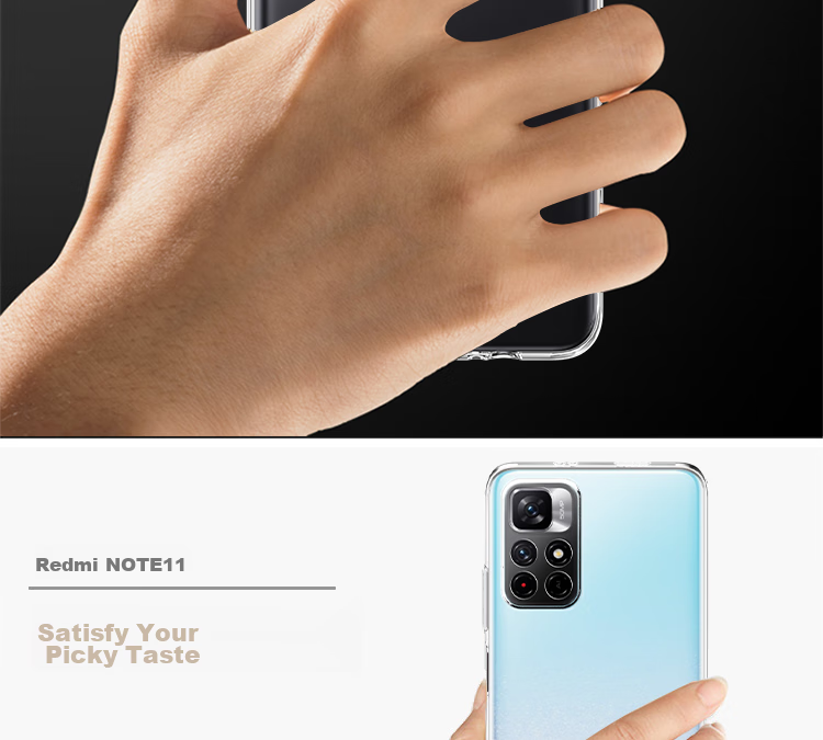Чехол ESCAPE для Xiaomi Redmi Note 11 5G, прозрачный, силиконовый, противоударный
