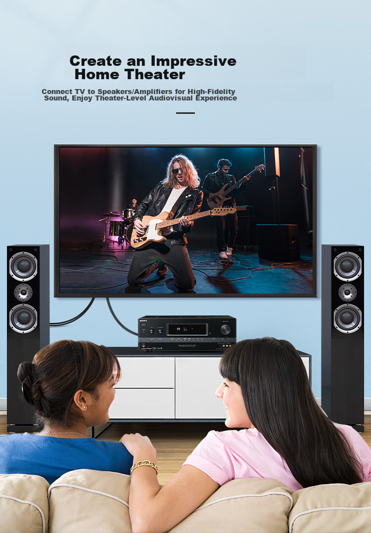 Цифровой оптический аудиокабель CHOSEAL QS1106A, 3 метра, для ТВ, DVD, проектора, усилителя, домашнего кинотеатра, SPDIF