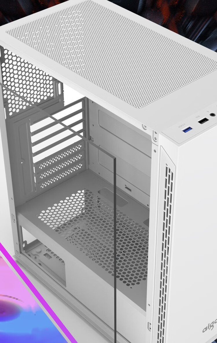 Компьютерный корпус Aigo A15 White, ATX, Mini-ITX, mATX, боковое окно, поддержка ATX, USB 3.0, радиатор 240 мм, широкий корпус