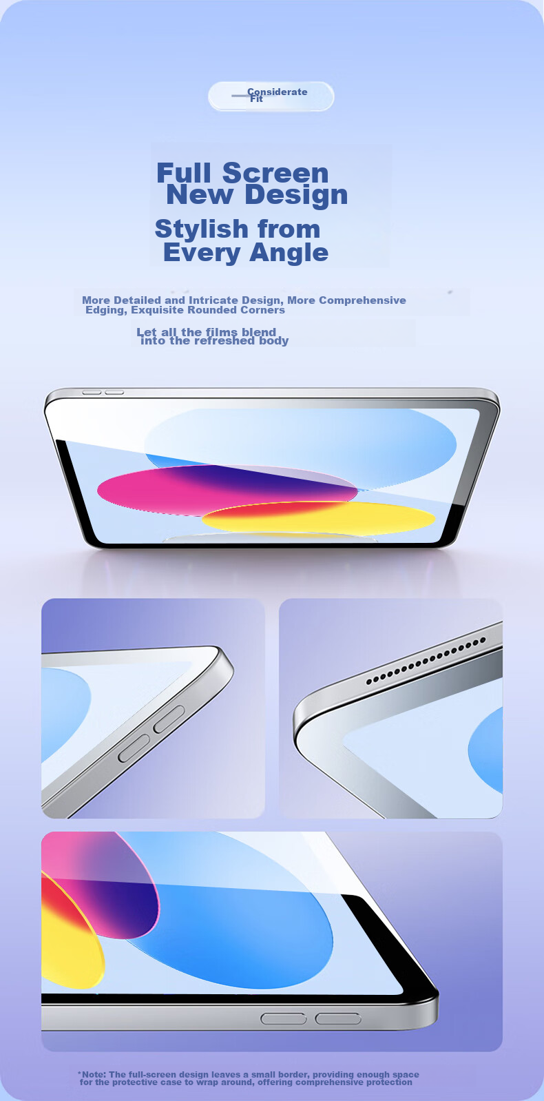 Защитная пленка PISEN для iPad 11/10 (2025/2022), закаленное стекло, HD, антибликовая, противоударная, 2 шт.