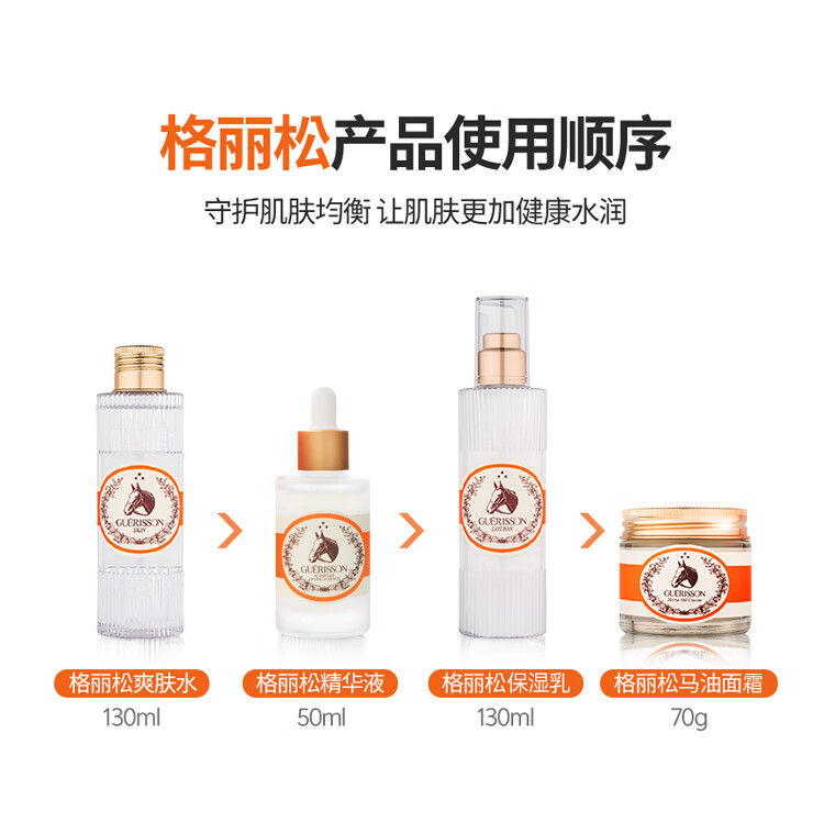 九朵云（cloud 9）格丽松Guerisson马油保湿水乳套装 水乳搭配 保湿加倍 小样便携