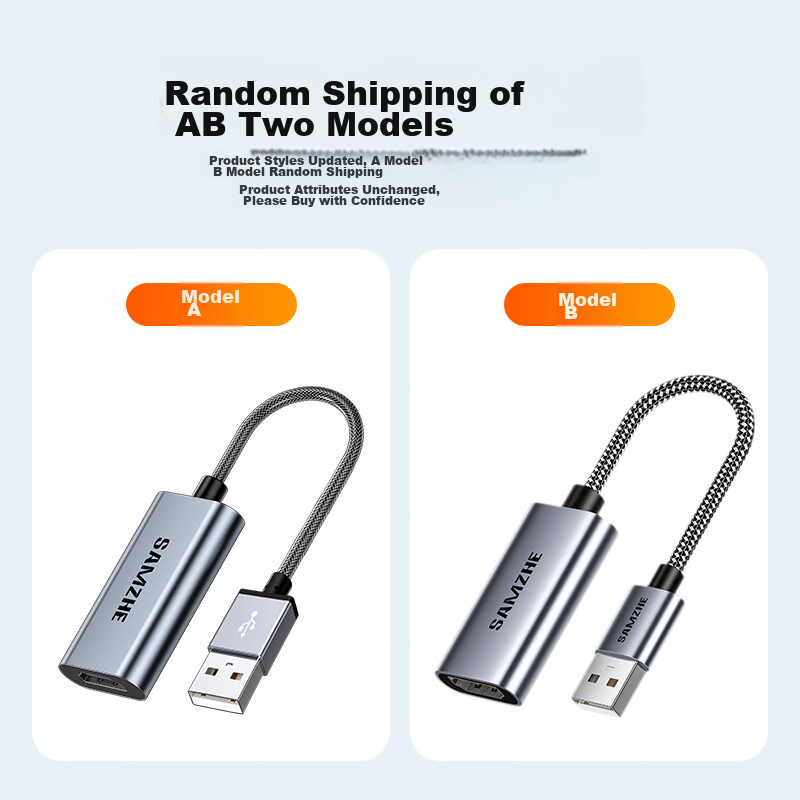 Видеозахват SAMZHE CJQ-015B, HDMI Female на USB, для PS4/NS, ноутбуков и смартфонов, потоковое видео, 1080P