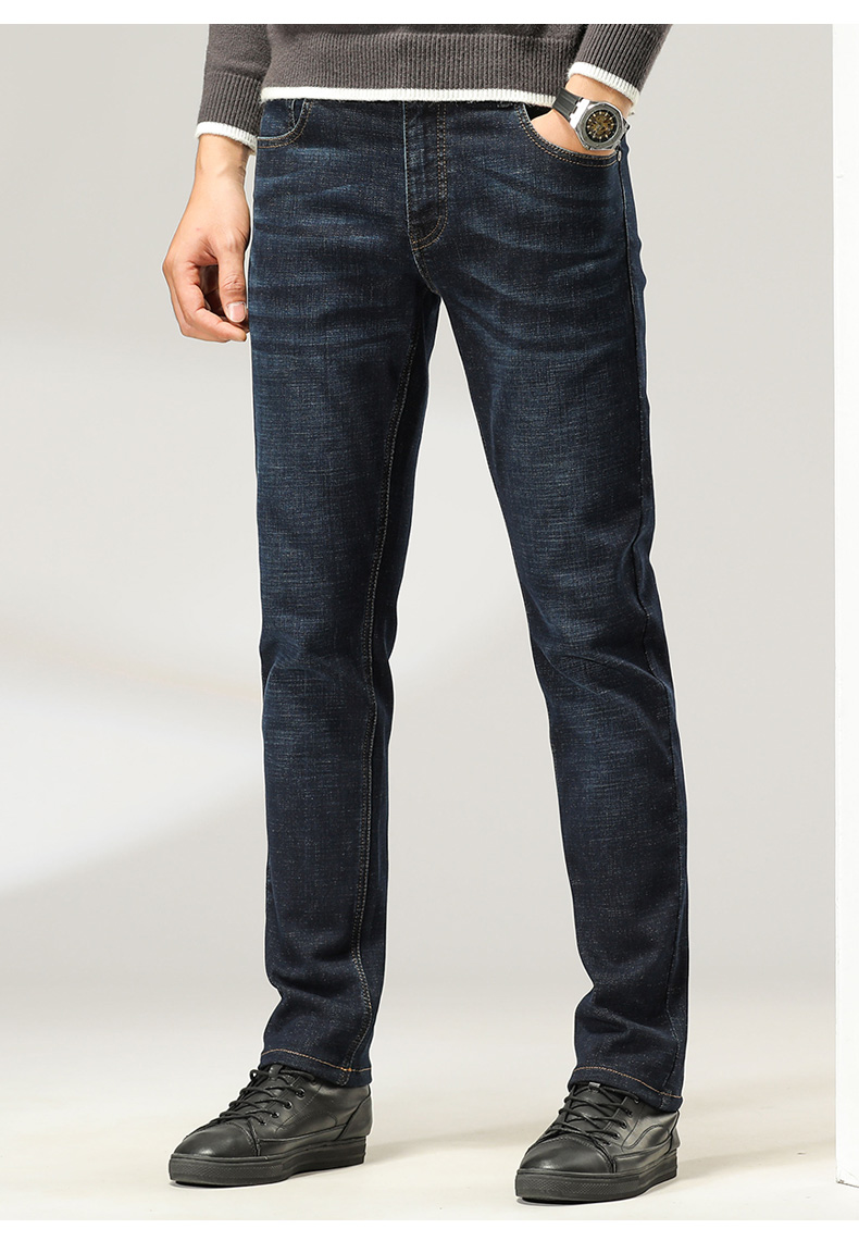 Zengzhi / Zengzhi Мужские джинсы в стиле Business Casual 928010 Сине-черные Размер 31