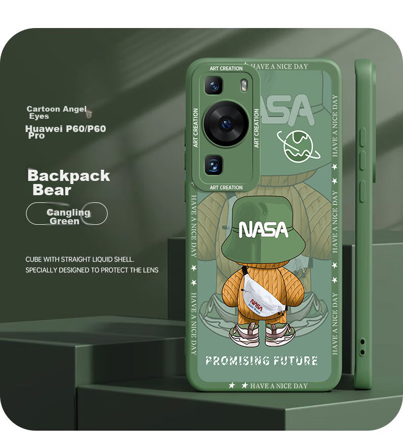 Чехол NEYAA для Huawei P60/P60 Pro, защита объектива, противоударный силикон, тонкий, с рисунком, черный