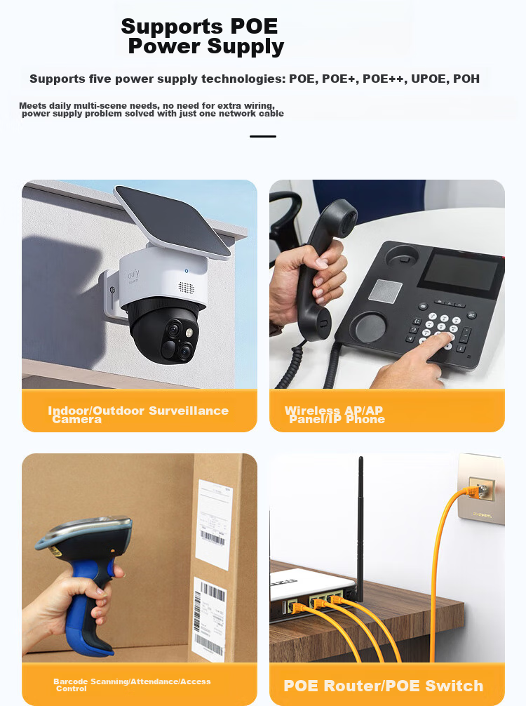 Кабель Ethernet CHOSEAL Cat6A, неэкранированный, 10 Гбит/с, чистая медная жила, 25 метров, оранжевый