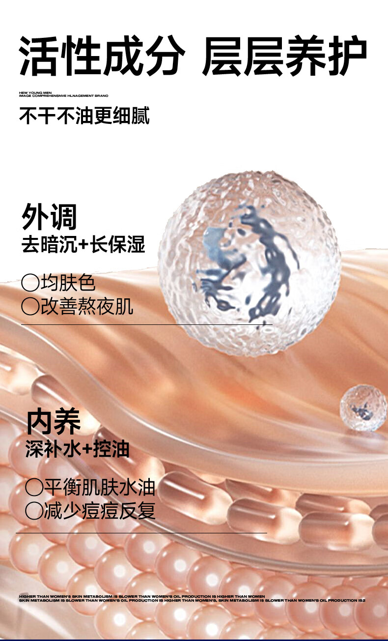 尊蓝烟酰胺保湿面霜男士护肤品100g 秋冬保湿补水乳液润肤霜擦脸油