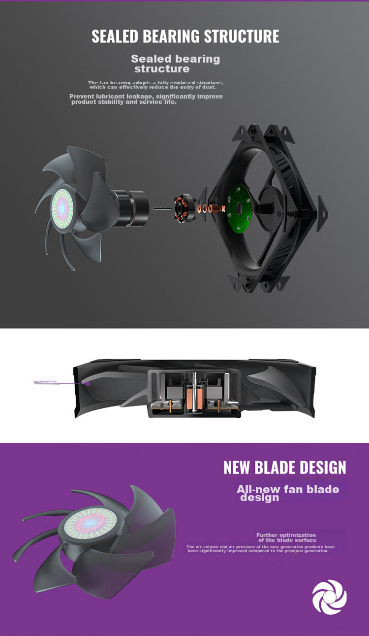 Компьютерный вентилятор CoolerMaster Vortex 120, 12см, ШИМ 4-pin, 650-1800 об/мин, 8-27 дБА